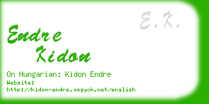 endre kidon business card